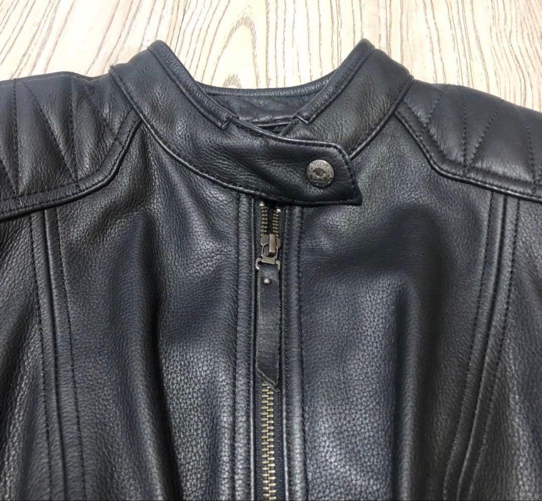 ハーレーダビッドソン本革レザージャケット フリンジ 黒 S