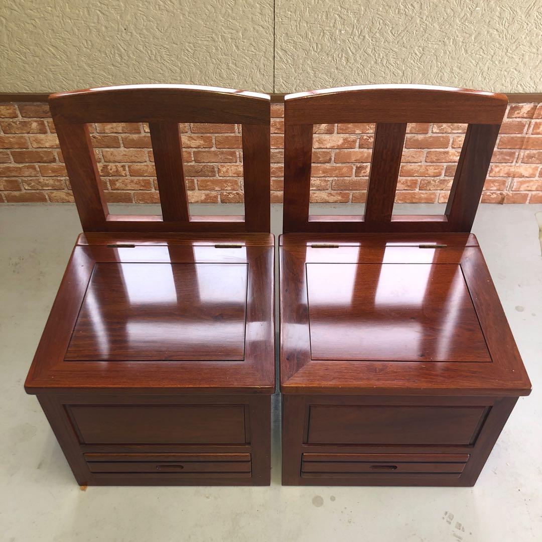 民藝家具　囲炉裏チェア(2/2)　座面下収納・引出し付き