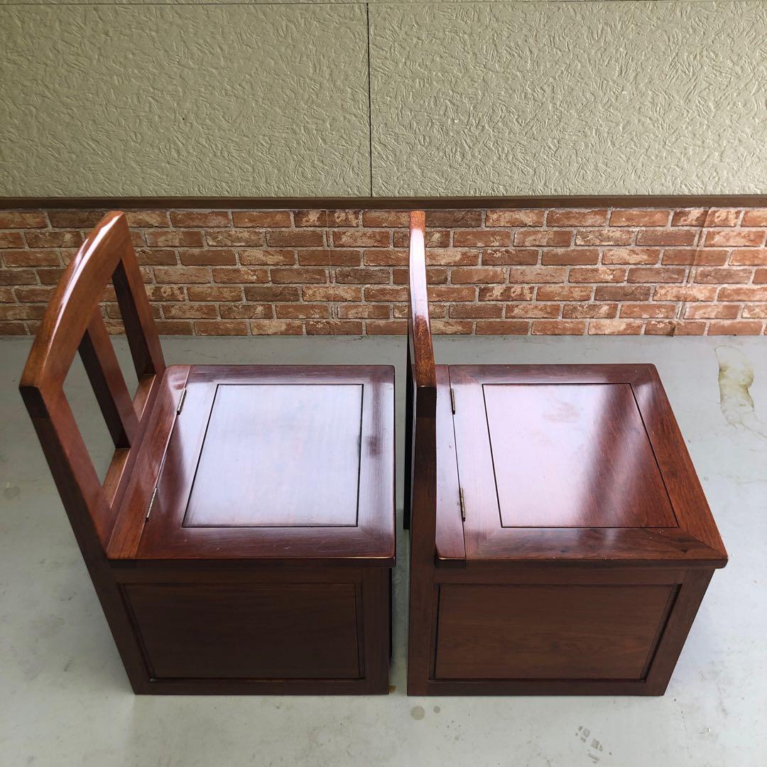 民藝家具　囲炉裏チェア(2/2)　座面下収納・引出し付き