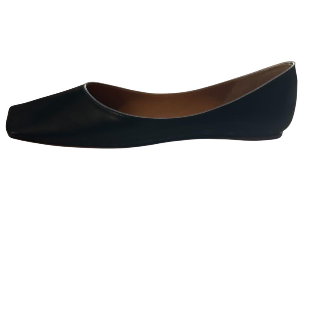 【超美品】ピッピシック LINDA 定番黒 スクエアトゥ フラット24.5