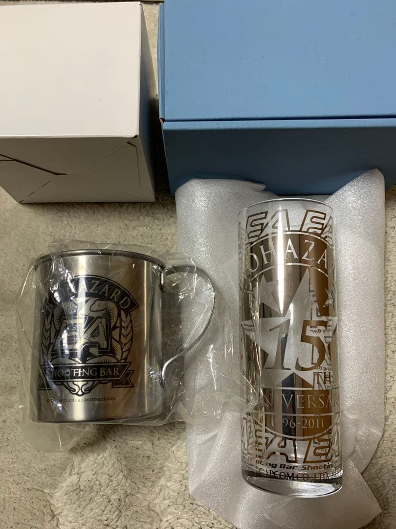 バイオハザード 15周年記念 グラス マグカップ シューティングバーエアー EA