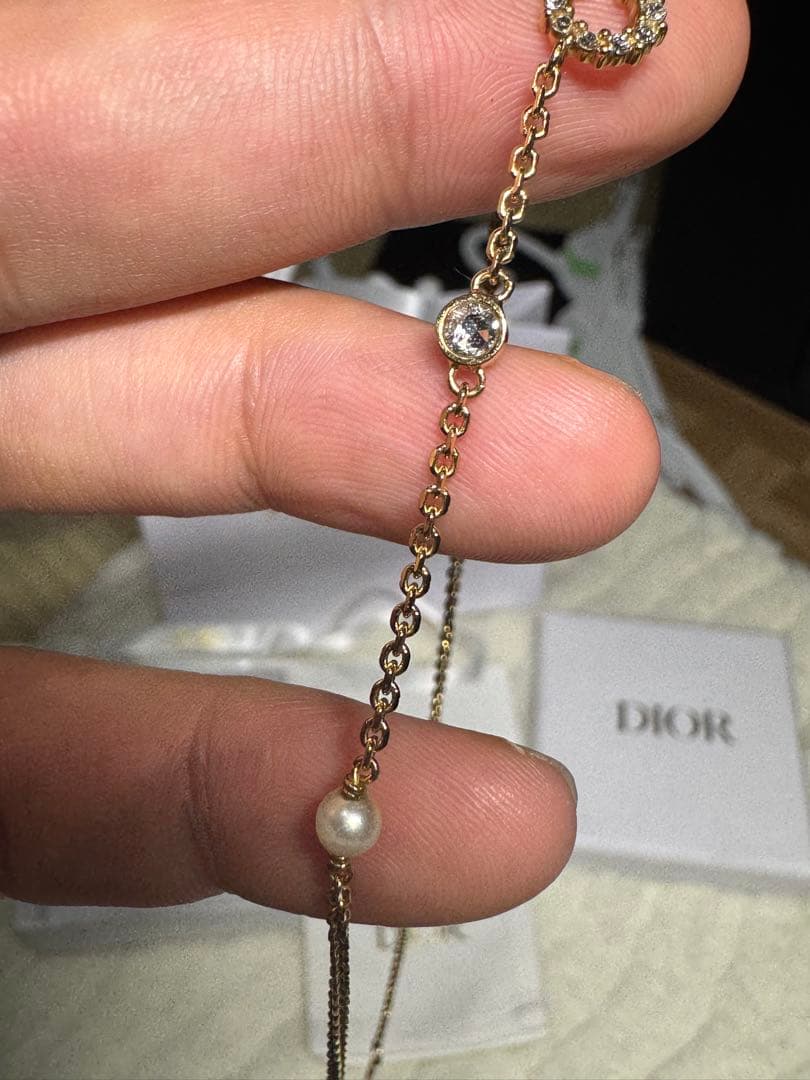 Dior ゴールド ネックレス ギフトバッグ付き