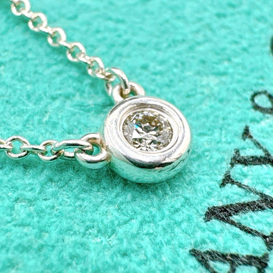 美品 ティファニー バイザヤード ダイヤ 4.2mm ネックレス シルバー925
