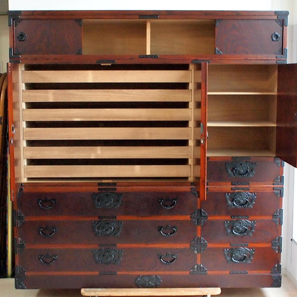 伝統工芸 岩谷堂箪笥 「間箪笥」 120万 大型整理箪笥 着物 ZR240104