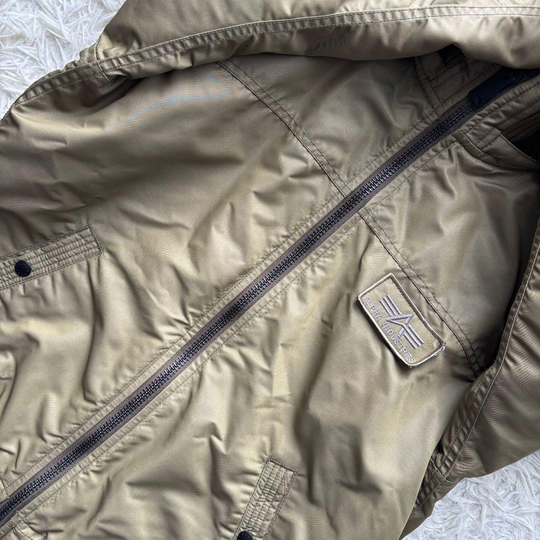 【人気 美品】アルファ　MA-1　フライトジャケット　2way　フード脱着　XL
