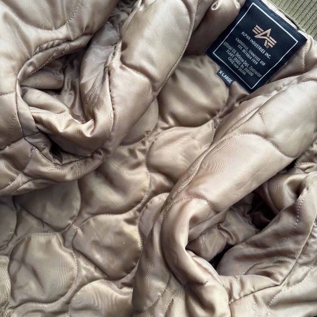 【人気 美品】アルファ　MA-1　フライトジャケット　2way　フード脱着　XL