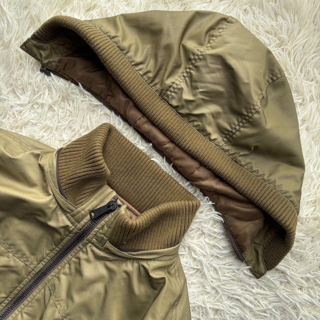 【人気 美品】アルファ　MA-1　フライトジャケット　2way　フード脱着　XL