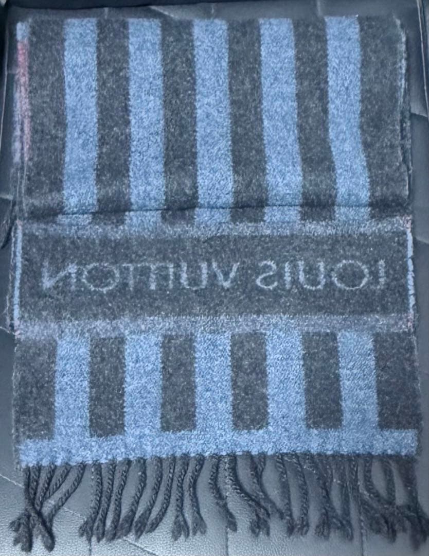 国内正規品 英国製 ルイ・ヴィトン アンゴラ混 エシャルプ バルーン マフラー