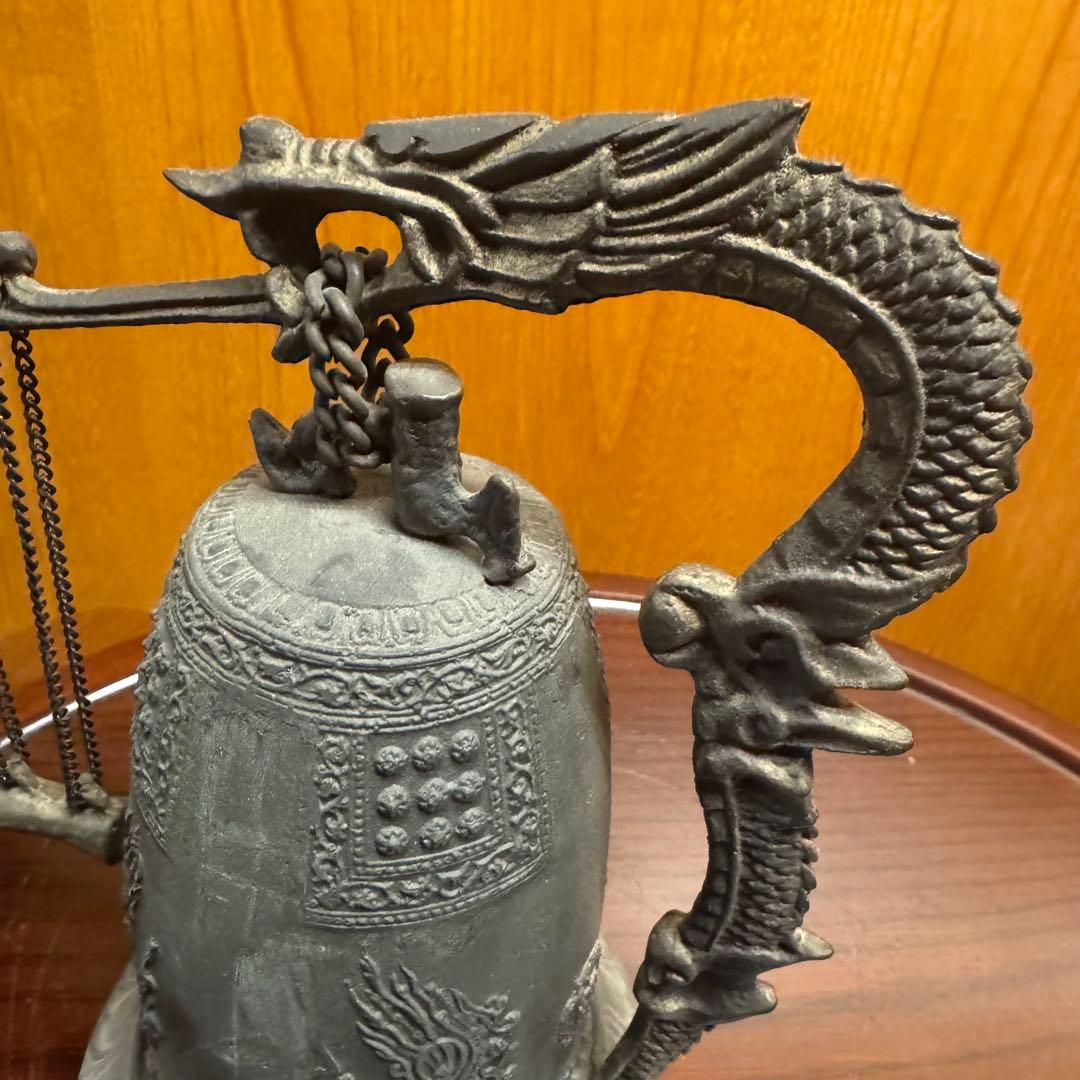 銅製 釣鐘 龍台座 鳴物 風水 仏教美術 龍の鐘