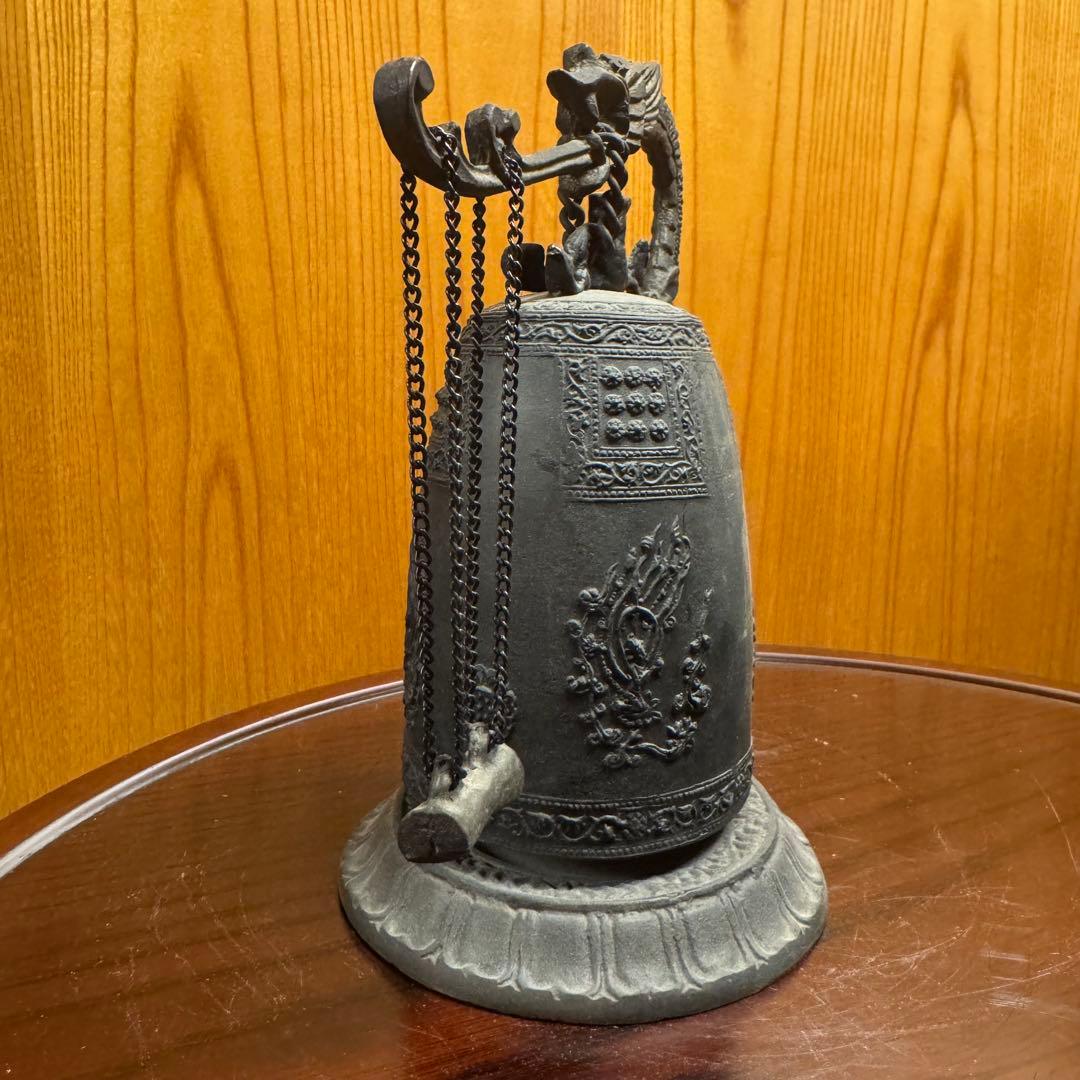 銅製 釣鐘 龍台座 鳴物 風水 仏教美術 龍の鐘