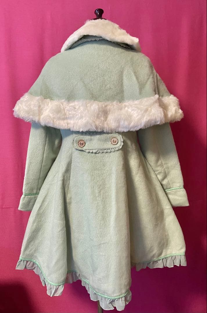 新品タグ　axes femme ファーケープ付きコート