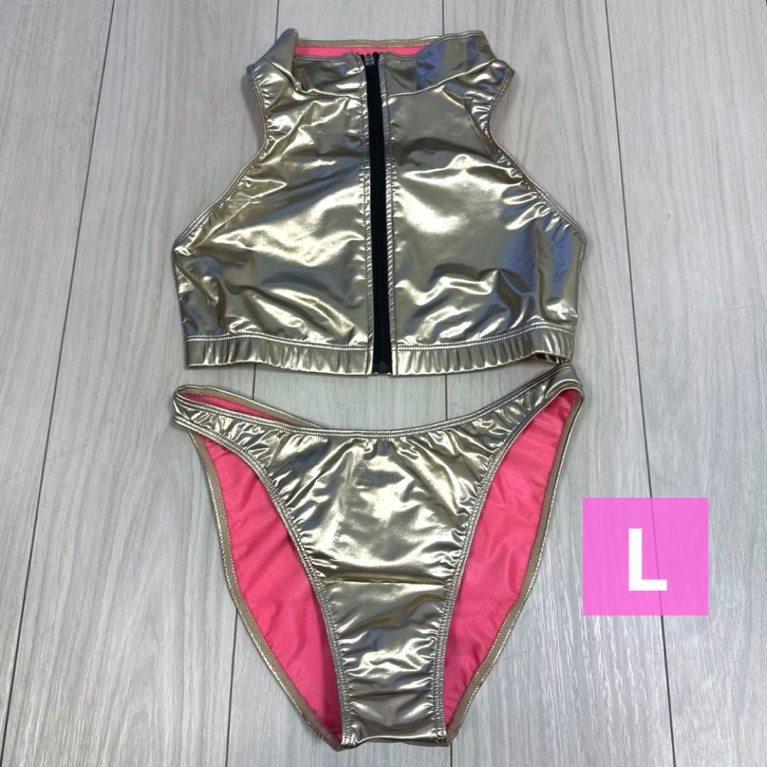 【美品】REALISE リアライズ 競泳水着 レトロサーフビキニ GOLD