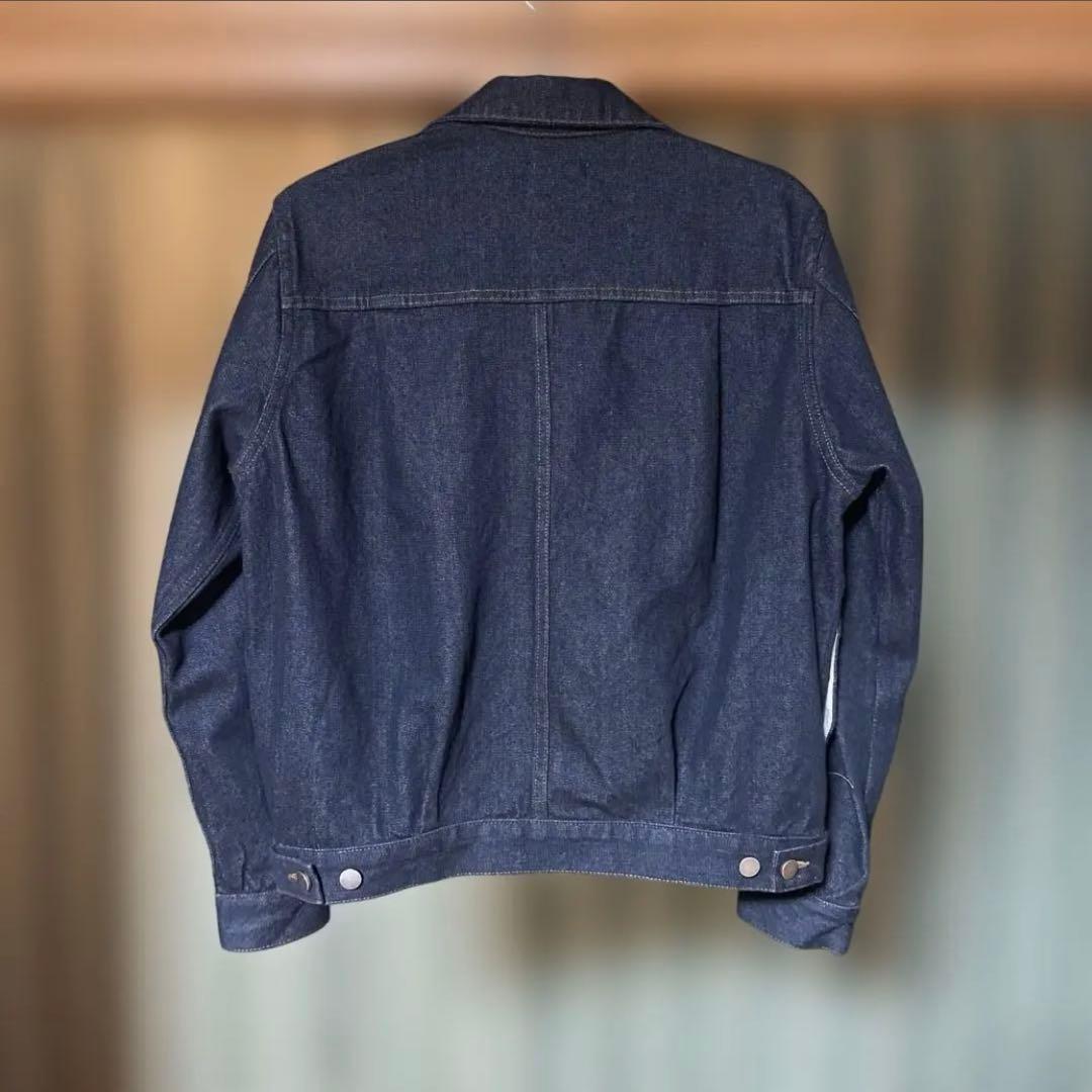 【WYM】DENIM CROPPED ZIP TRUCKER JK ブルー系 S