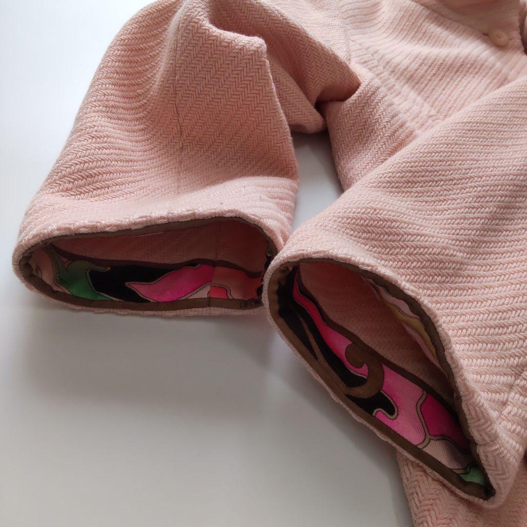 美品 レオナール スタンドカラー カシミヤ混 トリム ウール ロングコート 9号