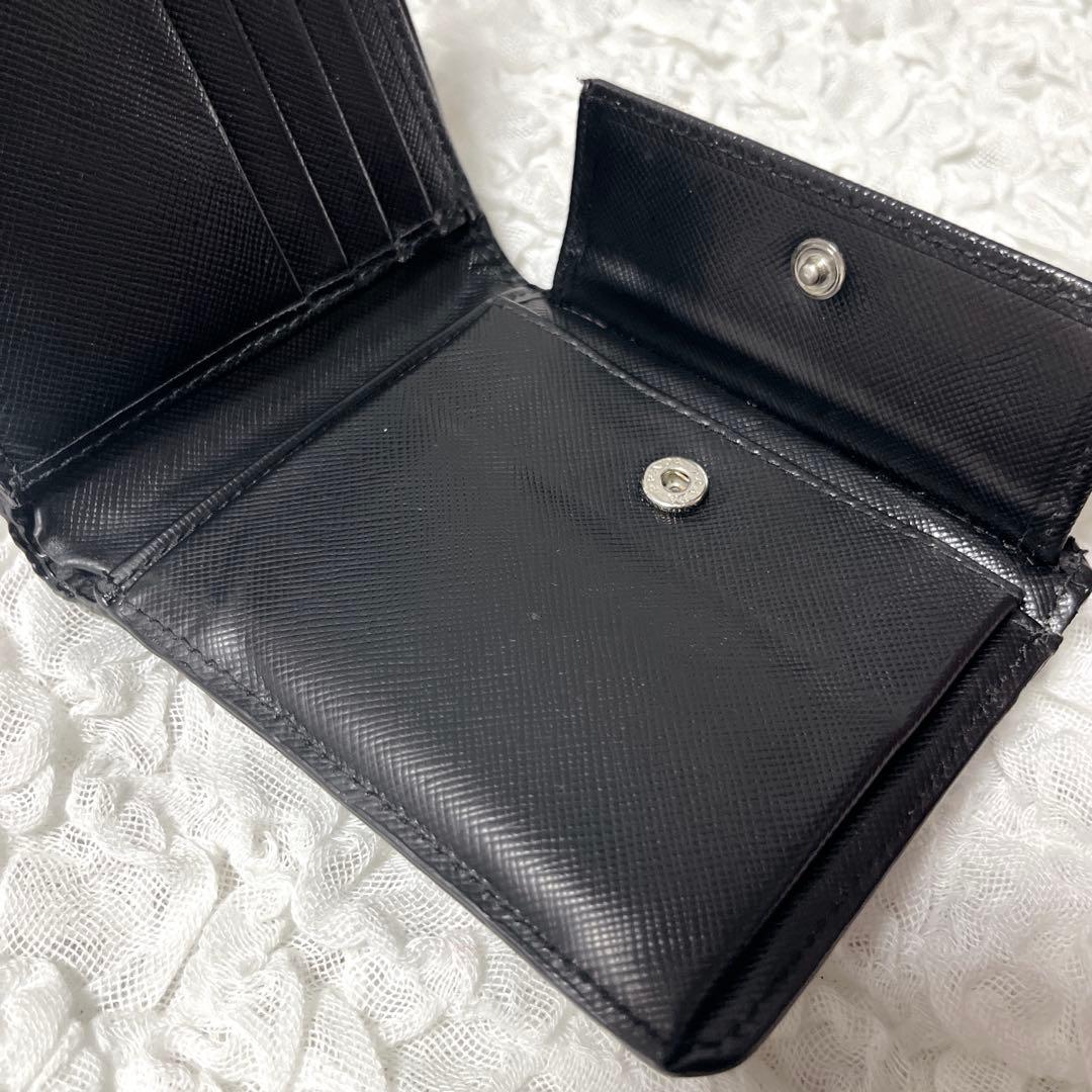 美品 プラダ サフィアーノ 二つ折り財布 小銭入れ  カード コンパクト