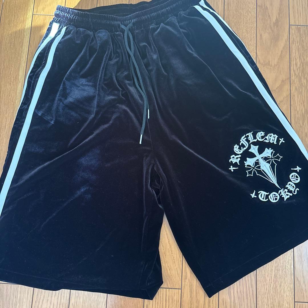 REFLEM TOKYO クロス刺繍ベロアジャージ 上下セット