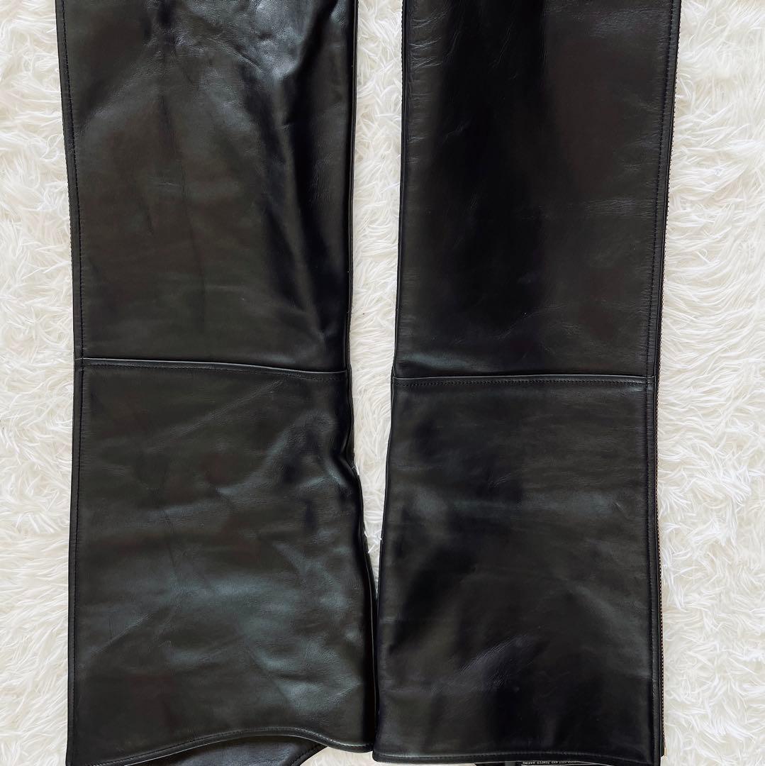 【KADOYA】カドヤ チャップス 牛革 バイク パンツ 23サイズ ブラック