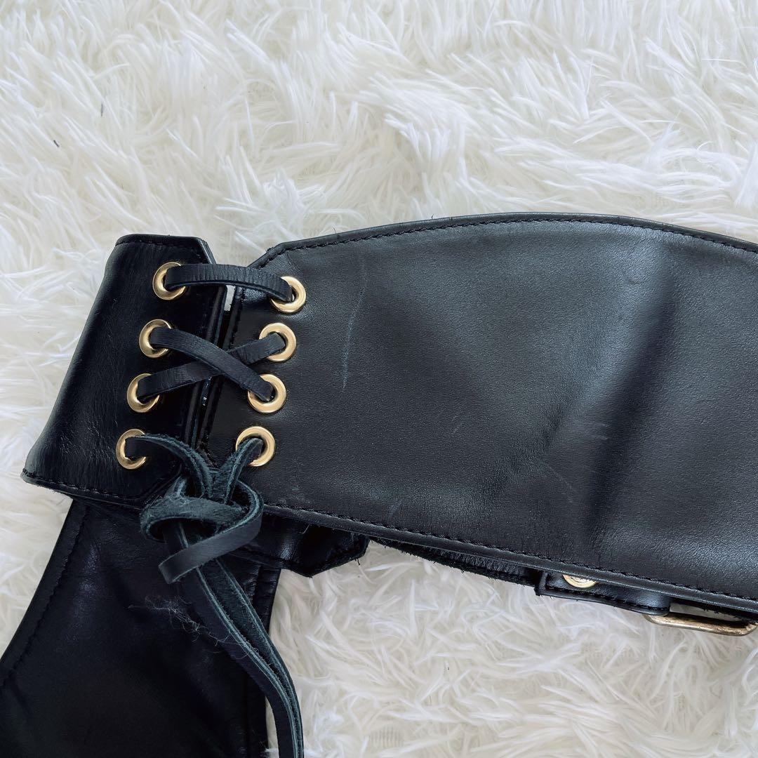 【KADOYA】カドヤ チャップス 牛革 バイク パンツ 23サイズ ブラック