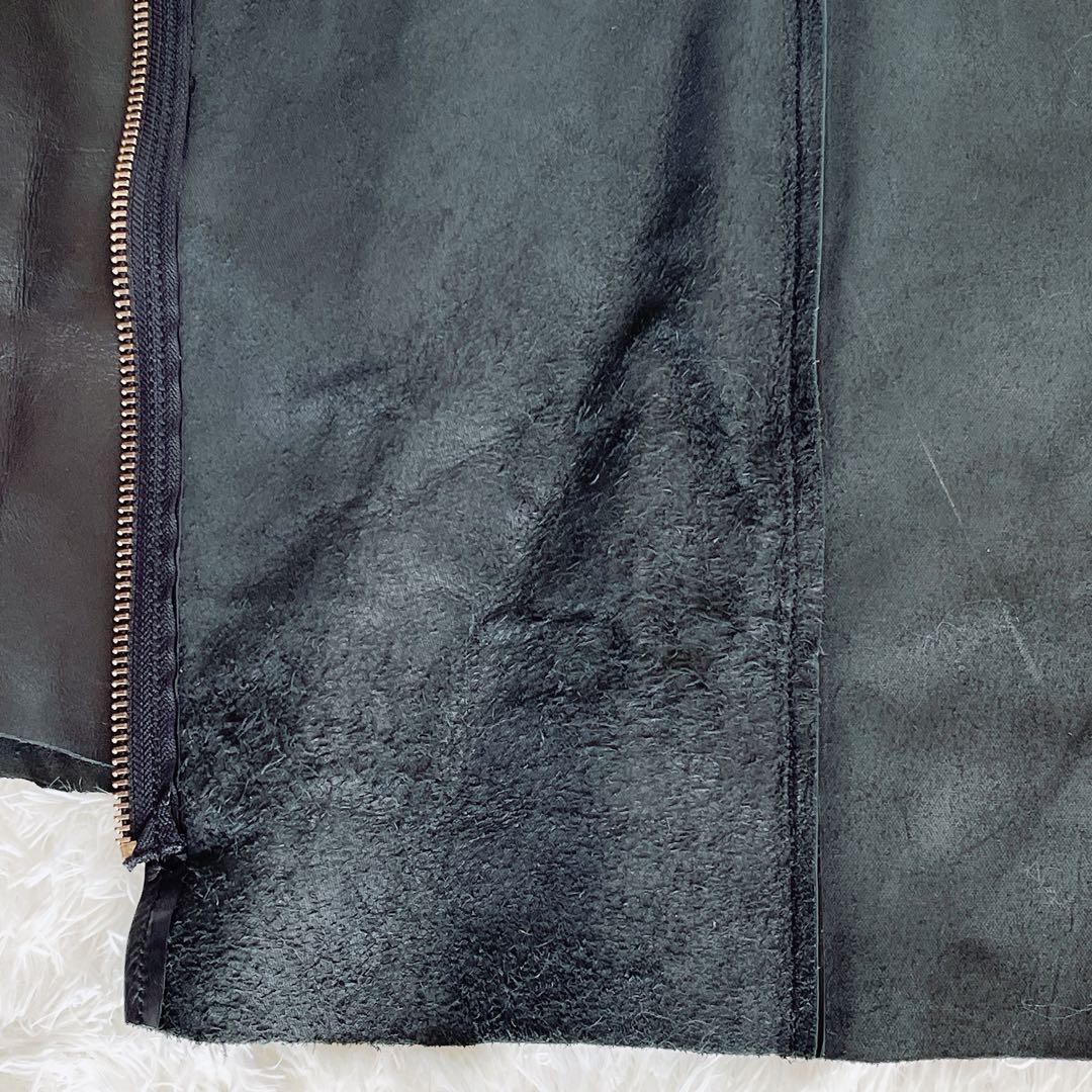 【KADOYA】カドヤ チャップス 牛革 バイク パンツ 23サイズ ブラック