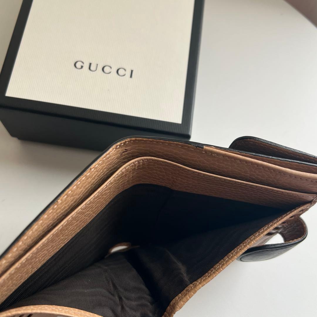 92 極上美品 GUCCI グッチ 2つ折り財布