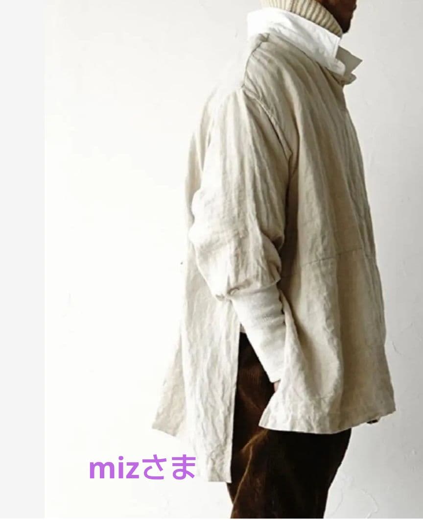 kapoc PONCHO 東炊き染めリネン プルオーバー ポンチョ ワケアリ