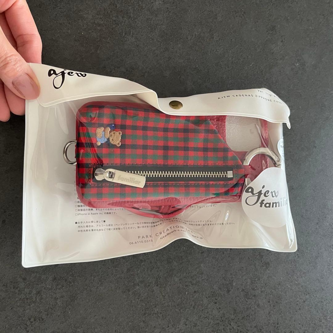 【新品未使用✨】ajew ×ファミリア マルチケース 赤