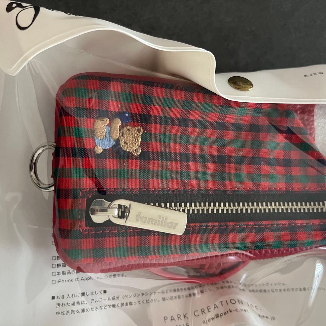 【新品未使用✨】ajew ×ファミリア マルチケース 赤