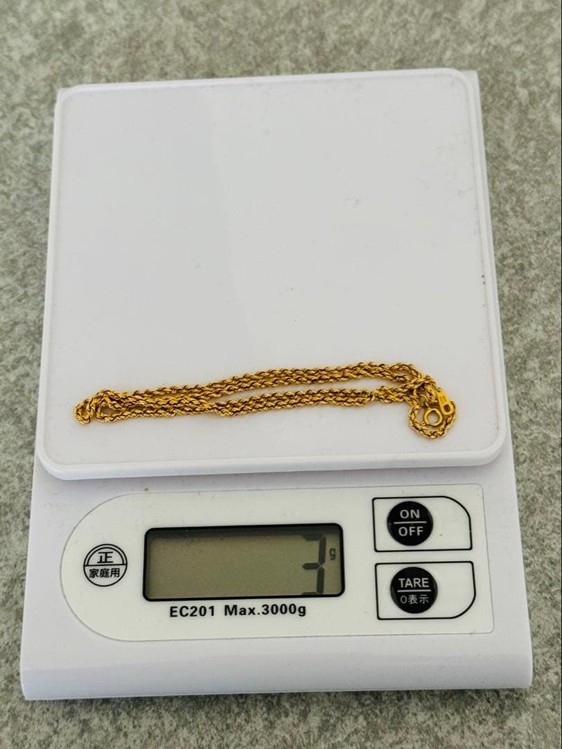 18K イタリア製 ツイストチェーン ネックレス