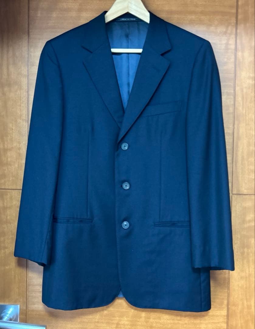 sale! GUCCI♪ カシミヤ混 ネイビー スーツ パンツ付き S 46