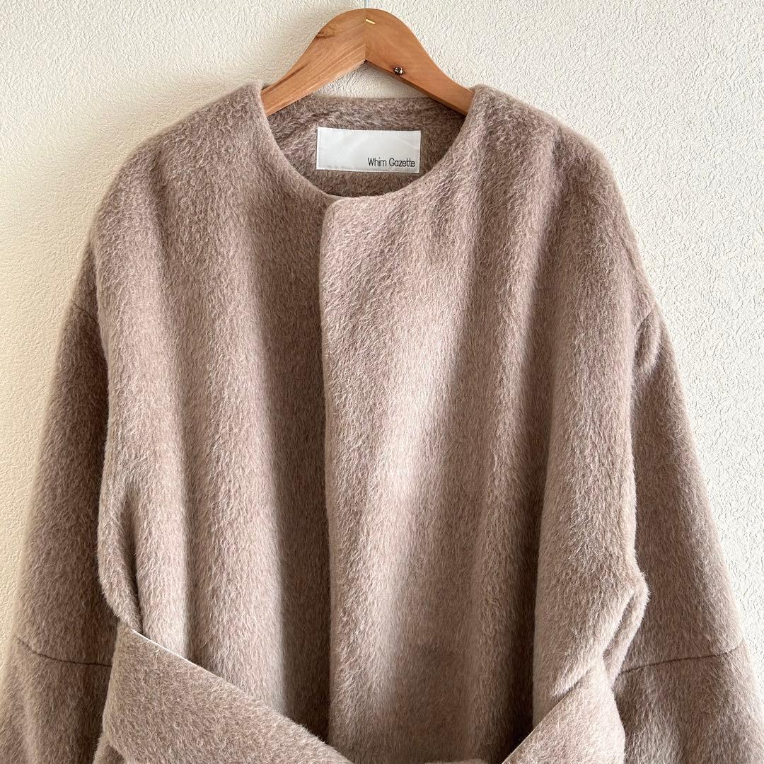 定価 77,000円 Whim Gazette ウールアルパカシャギーコート