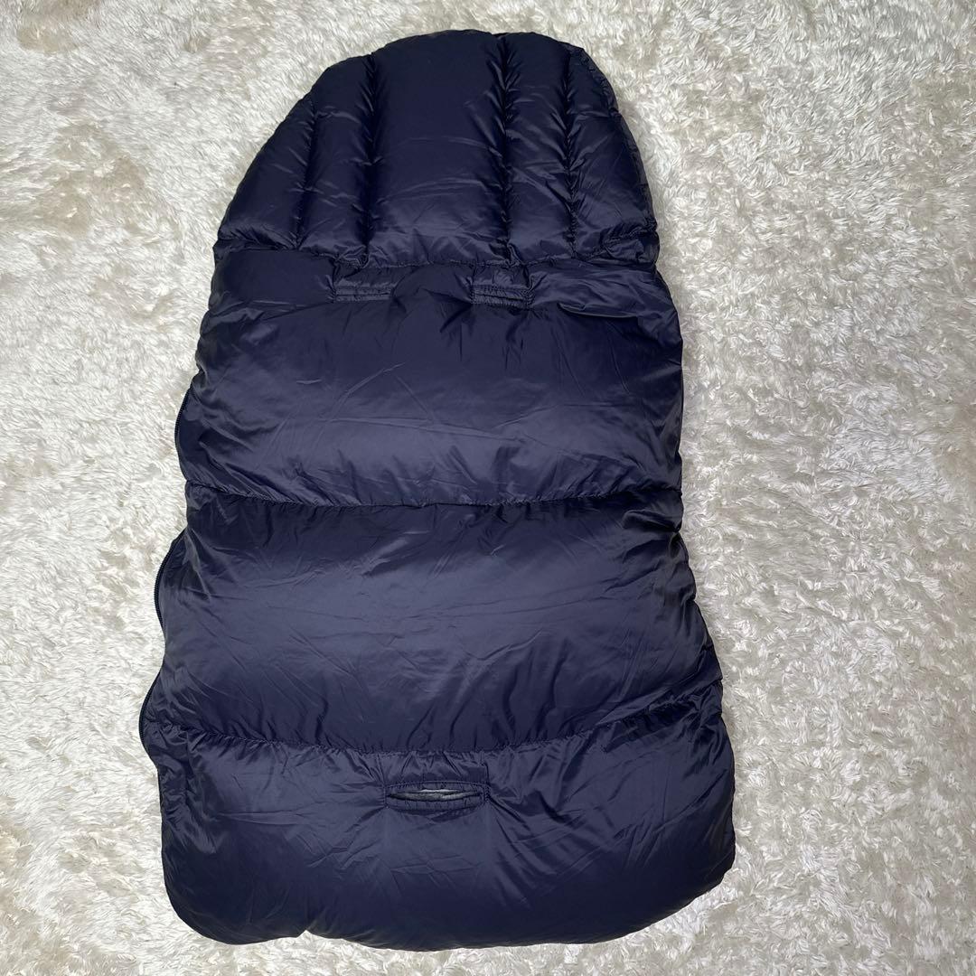 モンクレール おくるみ ダウン フットマフ ネイビーグレー ベビーカー ベビー