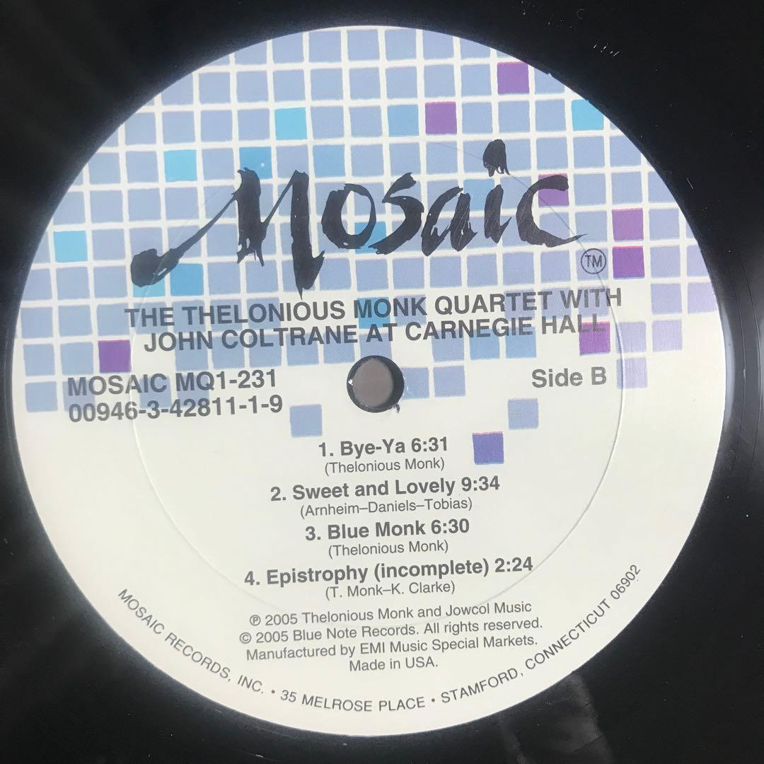 THELONIUS MONK QUARTET 200g LPレコード