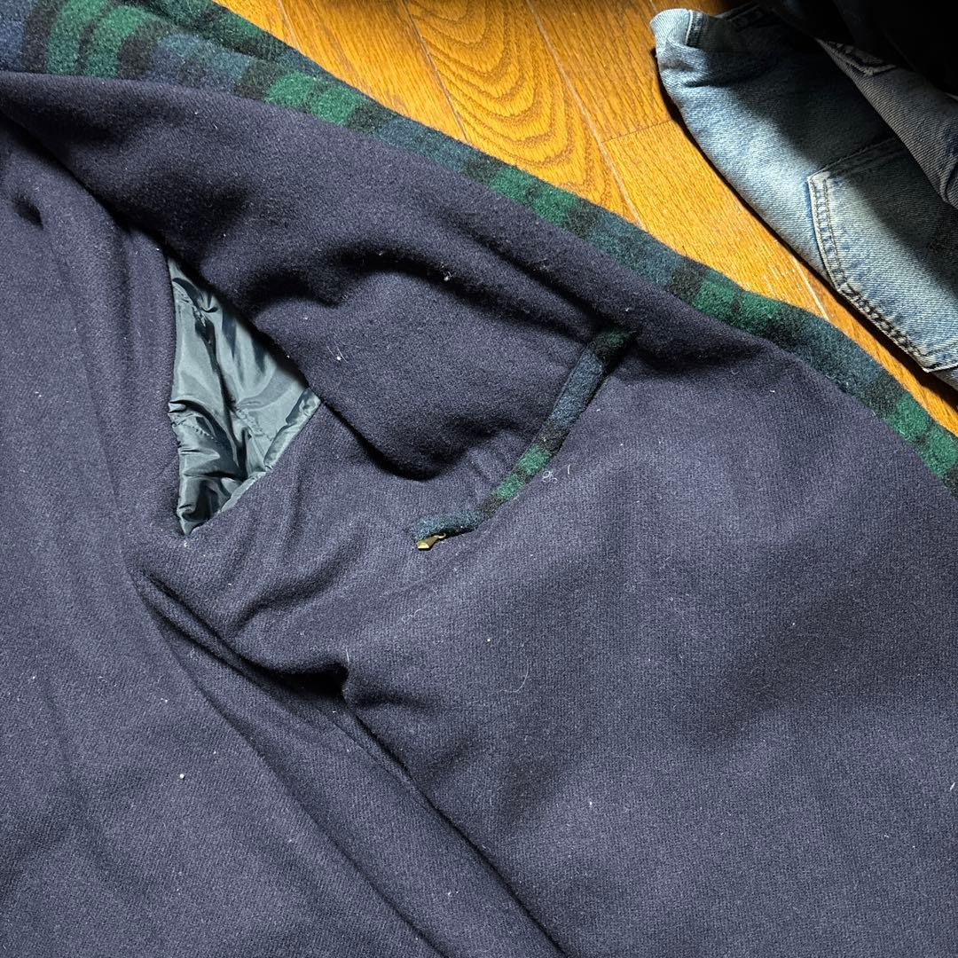 80~90's LLBEAN ブラックウォッチダッフルコート ウールコートラルフ