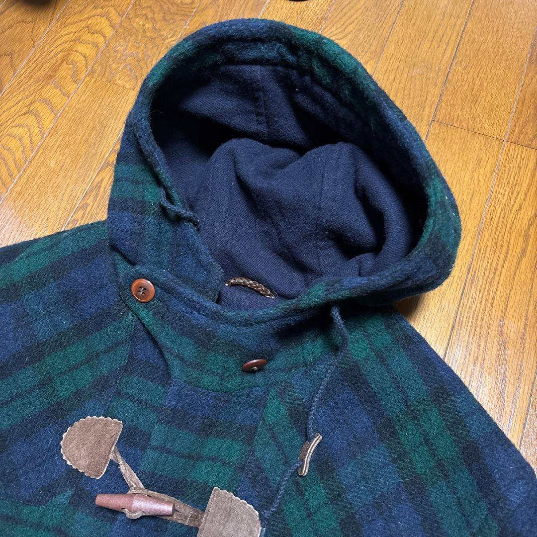 80~90's LLBEAN ブラックウォッチダッフルコート ウールコートラルフ