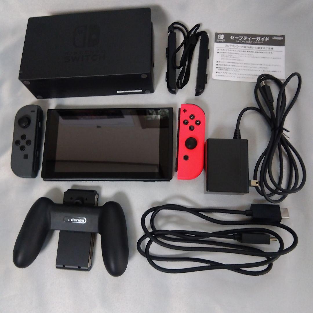 Nintendo Switch 本体 グレー 付属品完備 ケースとmSDカード付