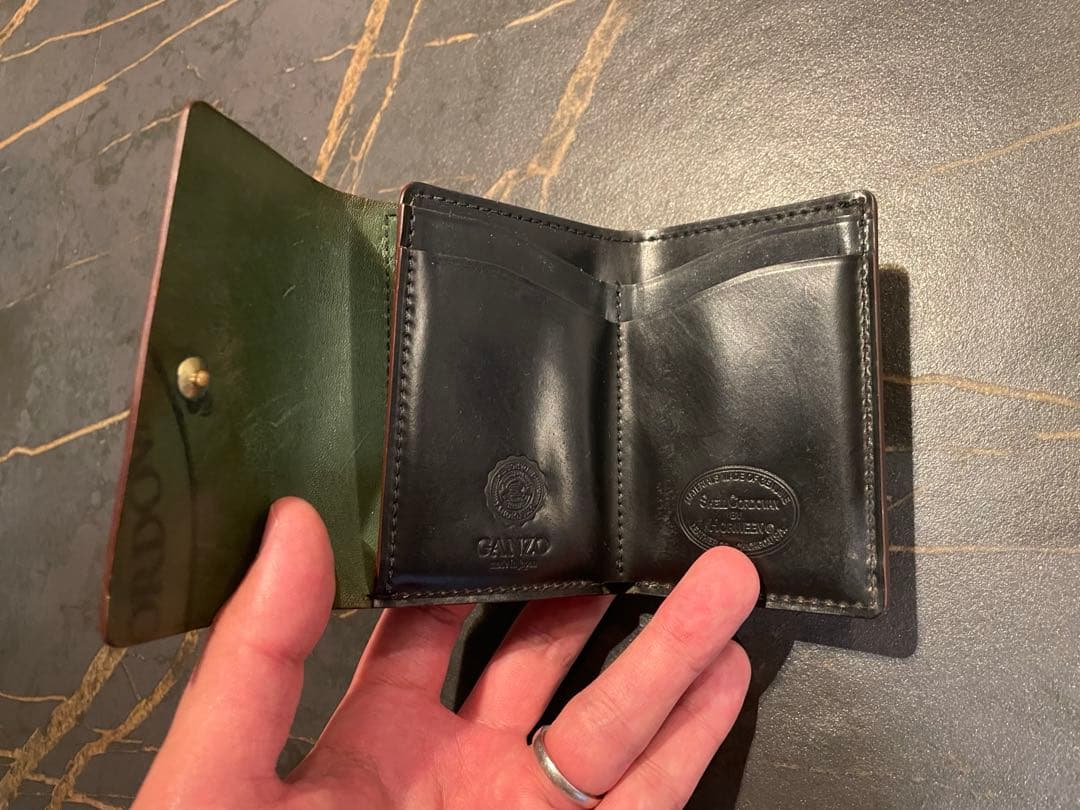 (SCHPERTOR)GANZO ガンゾ　三つ折り財布 黒 レザー