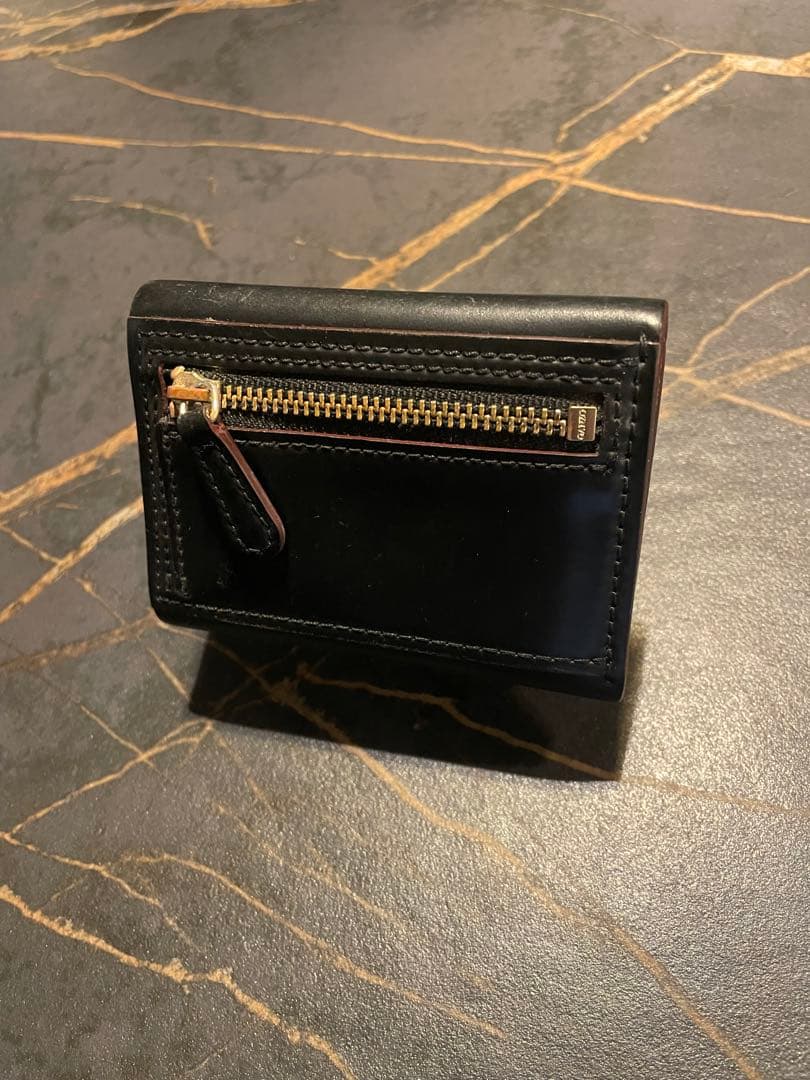 (SCHPERTOR)GANZO ガンゾ　三つ折り財布 黒 レザー