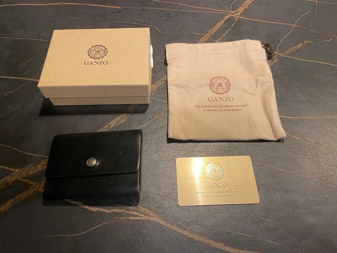 (SCHPERTOR)GANZO ガンゾ　三つ折り財布 黒 レザー