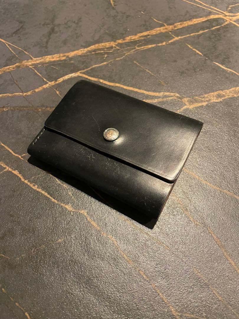 (SCHPERTOR)GANZO ガンゾ　三つ折り財布 黒 レザー