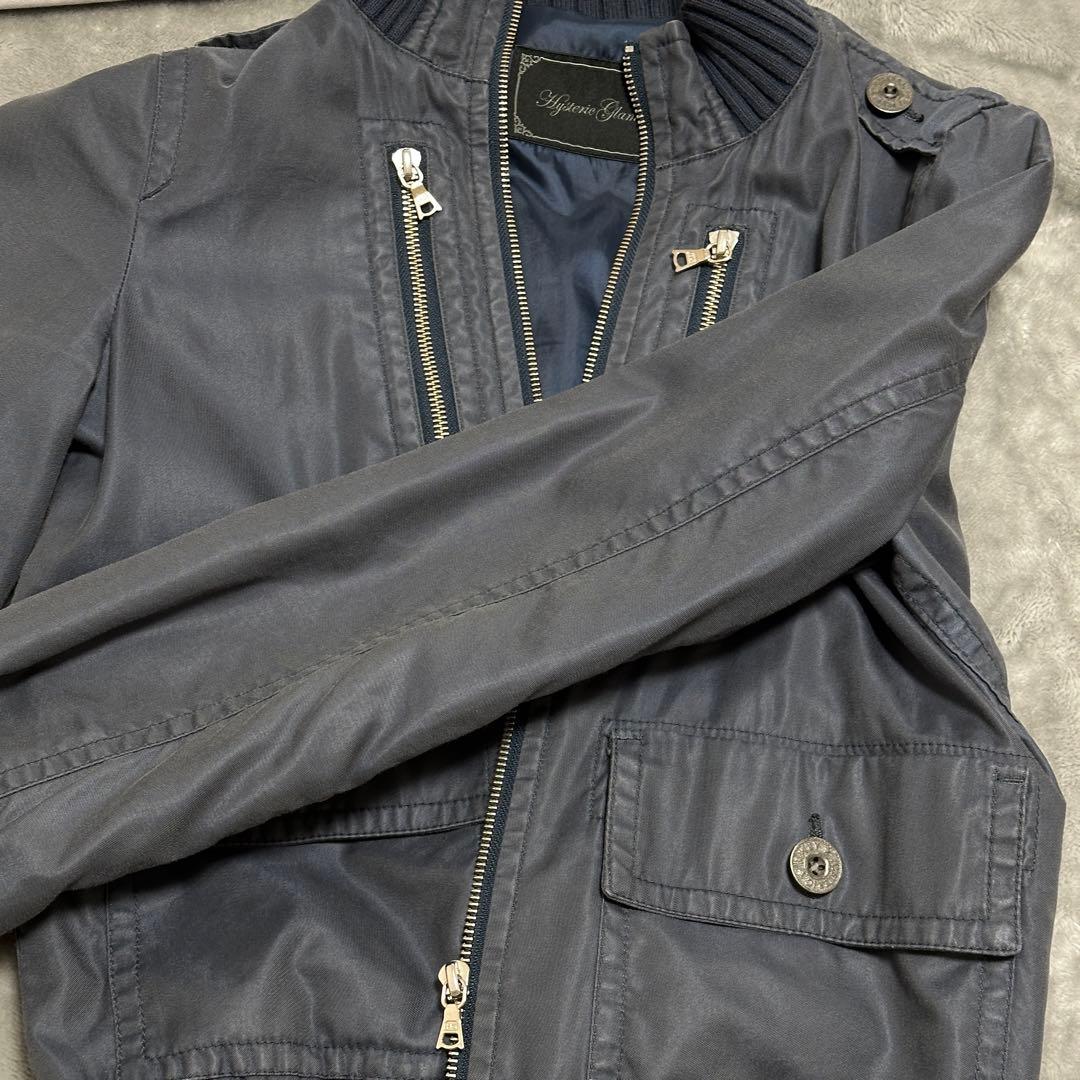 HYSTERIC GLAMOUR 刺繍ブルゾン ライダース