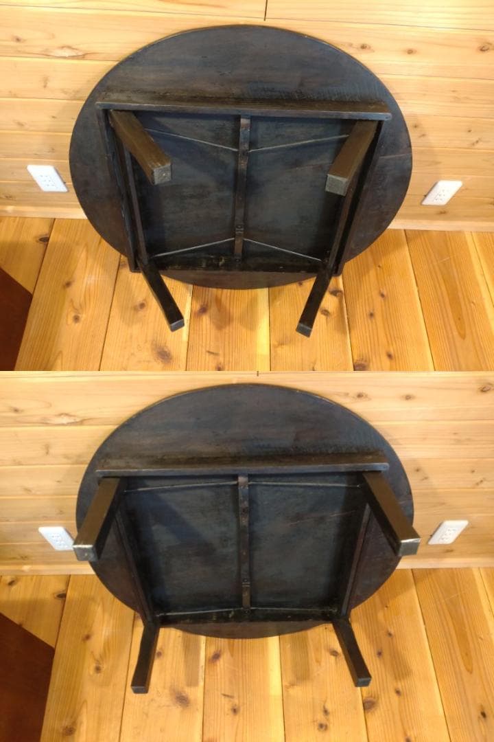 昭和レトロ３点セット　スツール　5段小引出し　ちゃぶ台　無垢材　小道具　民具