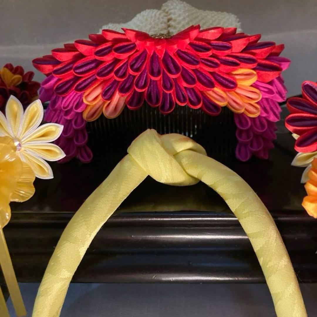 専用　希少　舞妓簪　花櫛簪平打ち簪　花簪　鼈甲色簪　Uピン簪　玉簪　水引簪