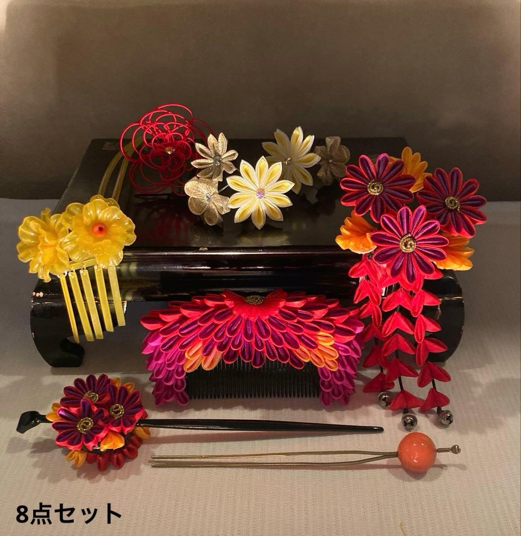 専用　希少　舞妓簪　花櫛簪平打ち簪　花簪　鼈甲色簪　Uピン簪　玉簪　水引簪