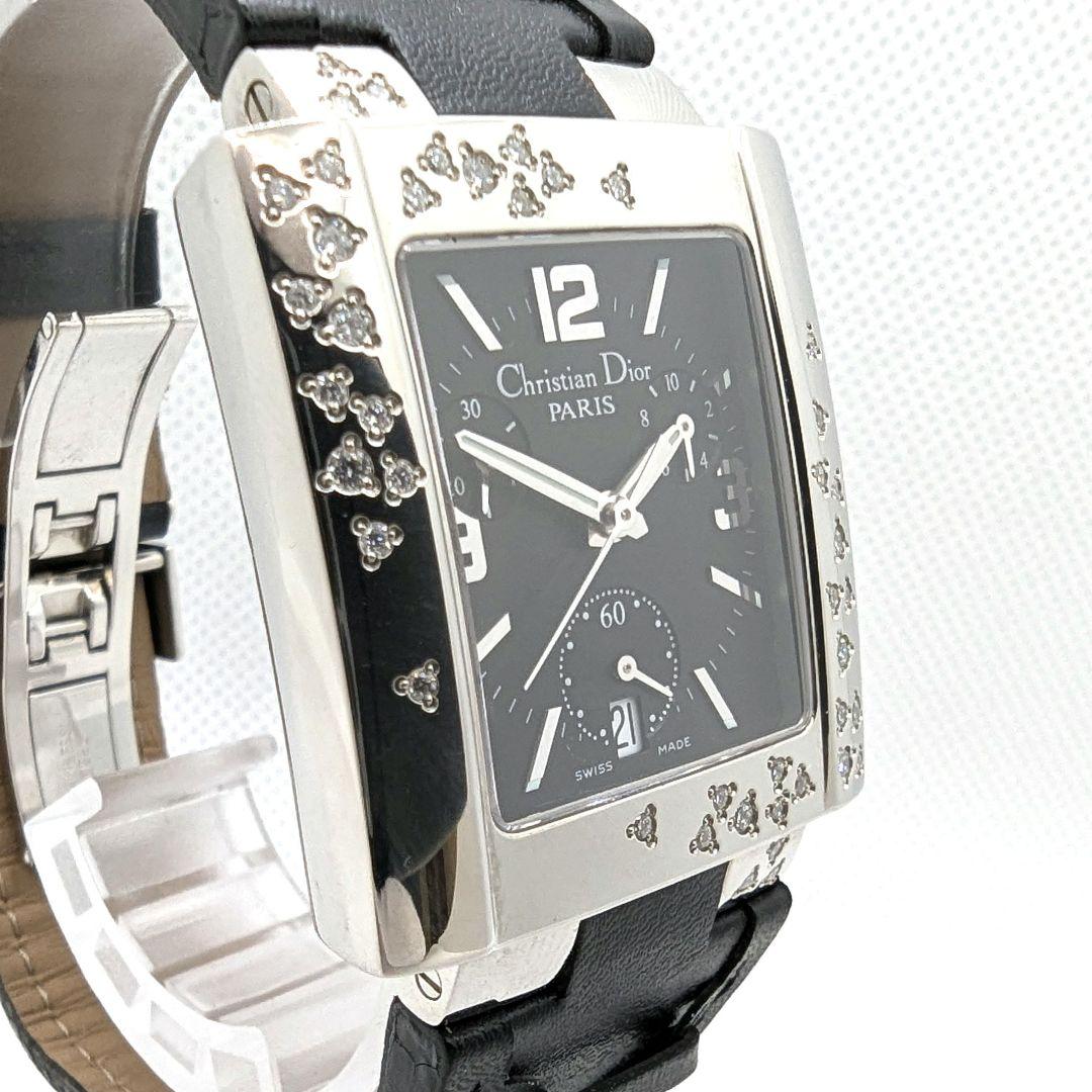 Christian Dior リヴァ ダイヤベゼル クロノグラフ 腕時計 不動