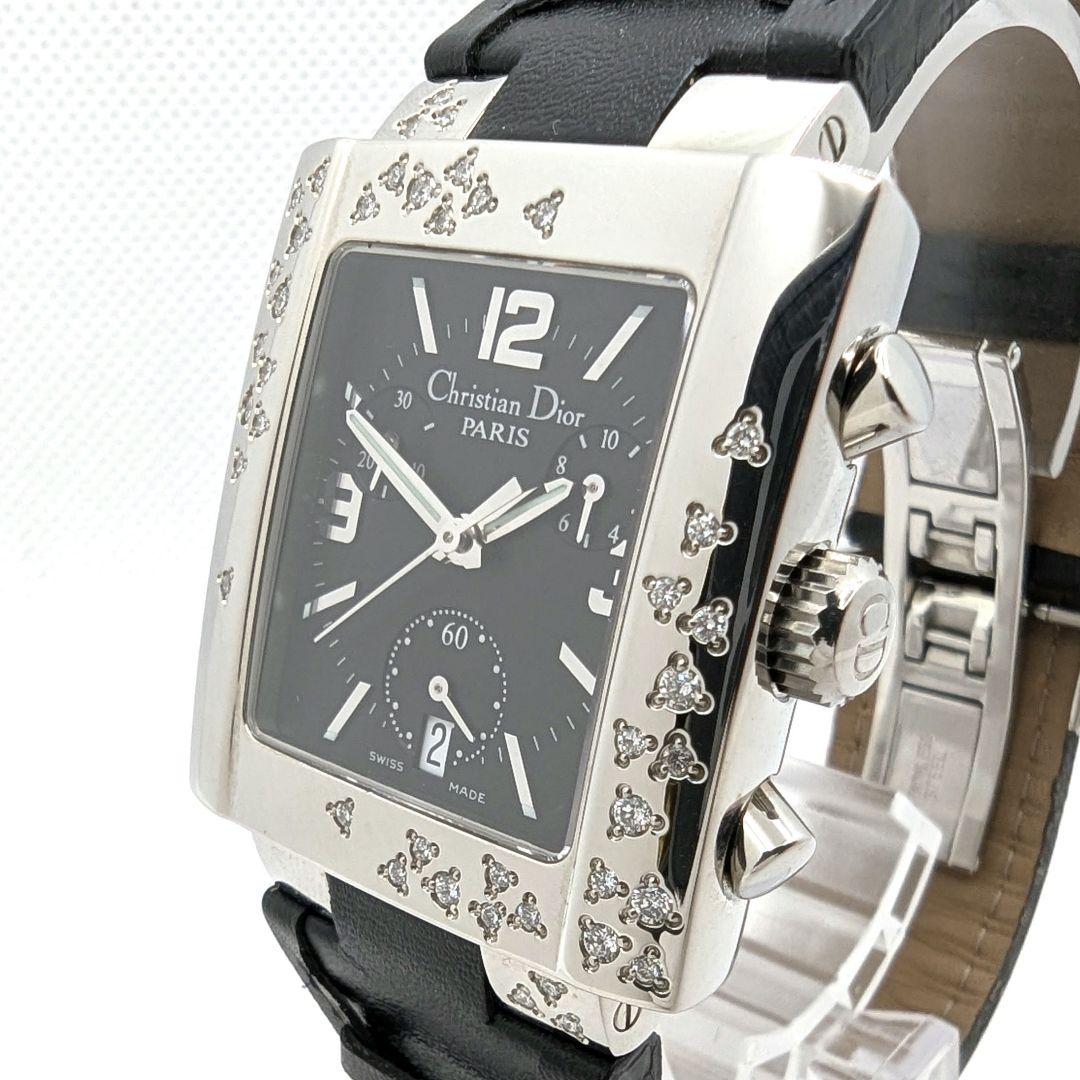 Christian Dior リヴァ ダイヤベゼル クロノグラフ 腕時計 不動