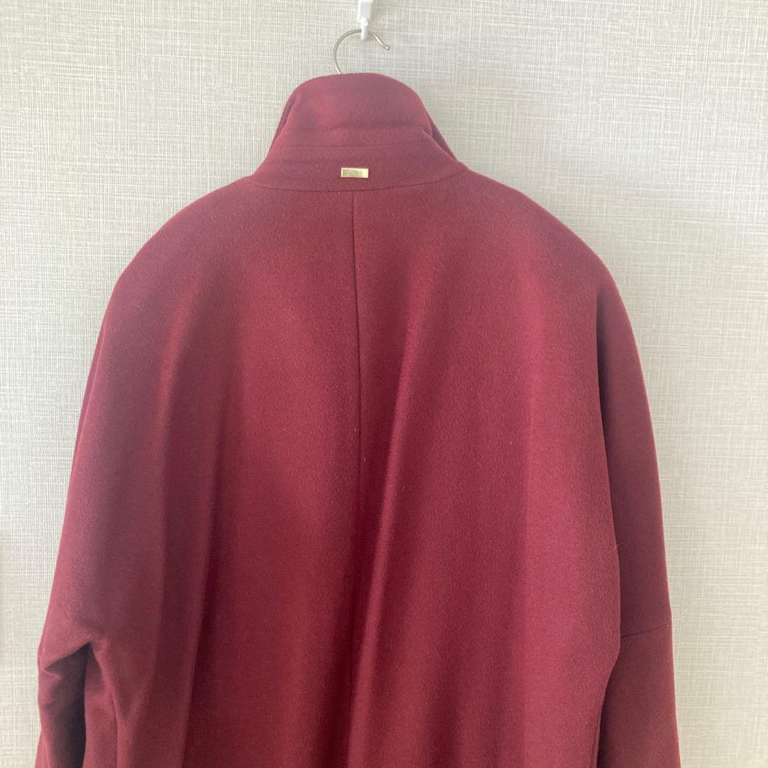 Herno バーガンディ チェスターコート　カシミヤ100