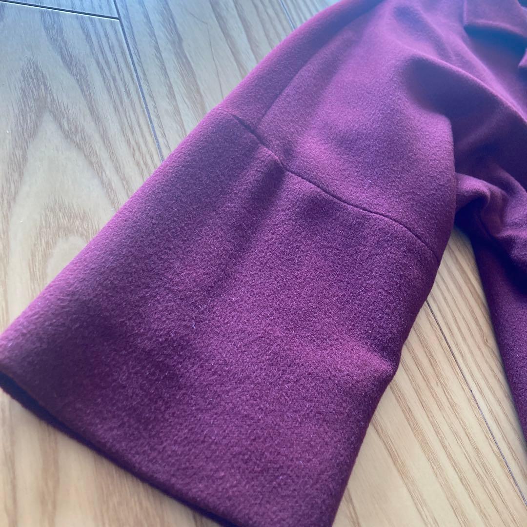 Herno バーガンディ チェスターコート　カシミヤ100