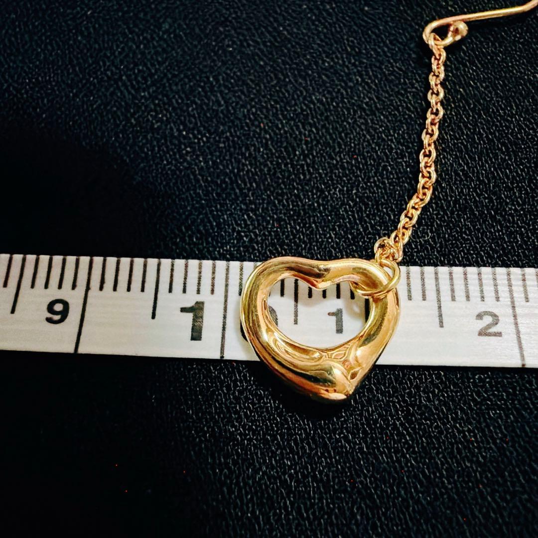 Y 　TIFFANYティファニー K18金　オープンハートピアス