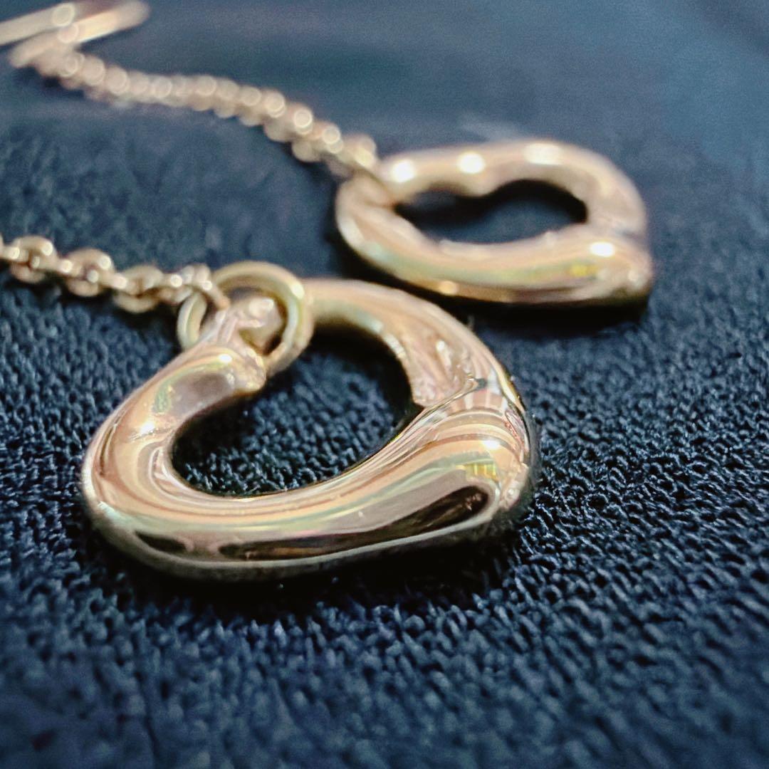Y 　TIFFANYティファニー K18金　オープンハートピアス