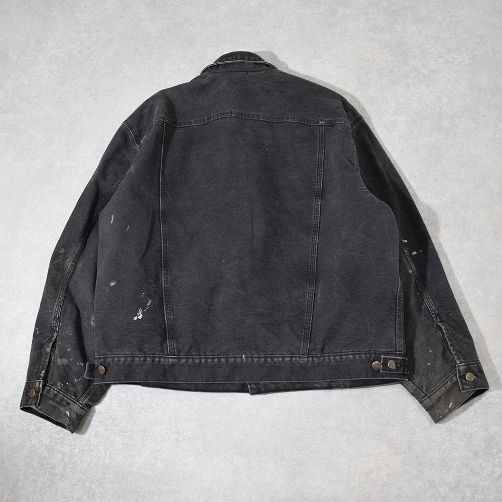 90s carhartt 激渋 ペンキ ダック トラッカージャケット 黒 XL